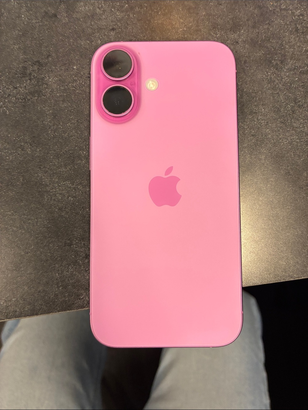 Apple Pink iPhone 16 with Dual Rear Cameras